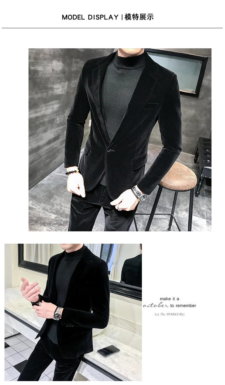 2019 красные костюмы мужские Бархатные костюмы зеленые Vestidos Elgantes Para Hombre социальные Черные свадебные костюмы для мужчин Роскошные Smocking