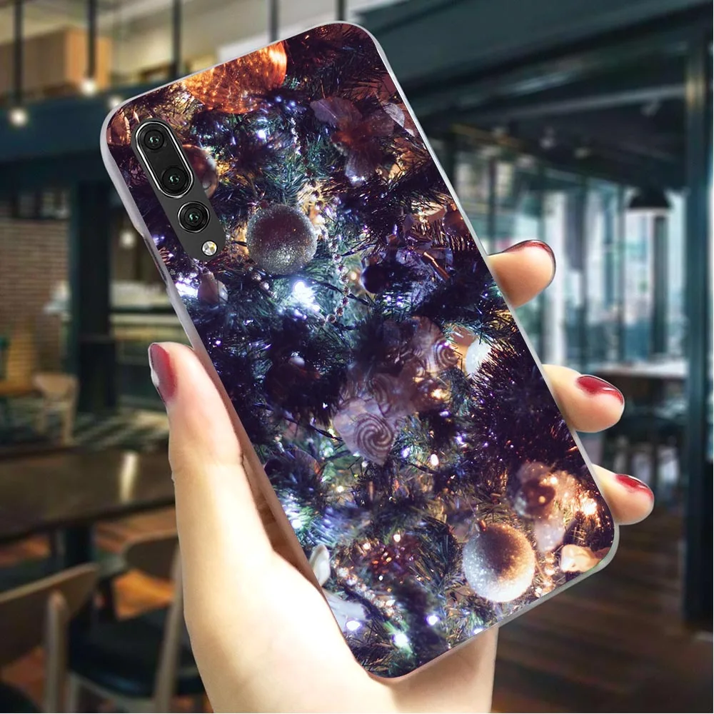 

Plastic Phone Case for Huawei Honor 7C Christmas New Year Cover for Honor 10 8 9 Lite 7A Pro 6A 7X Y6 Prime Nova 3i 3 Covers