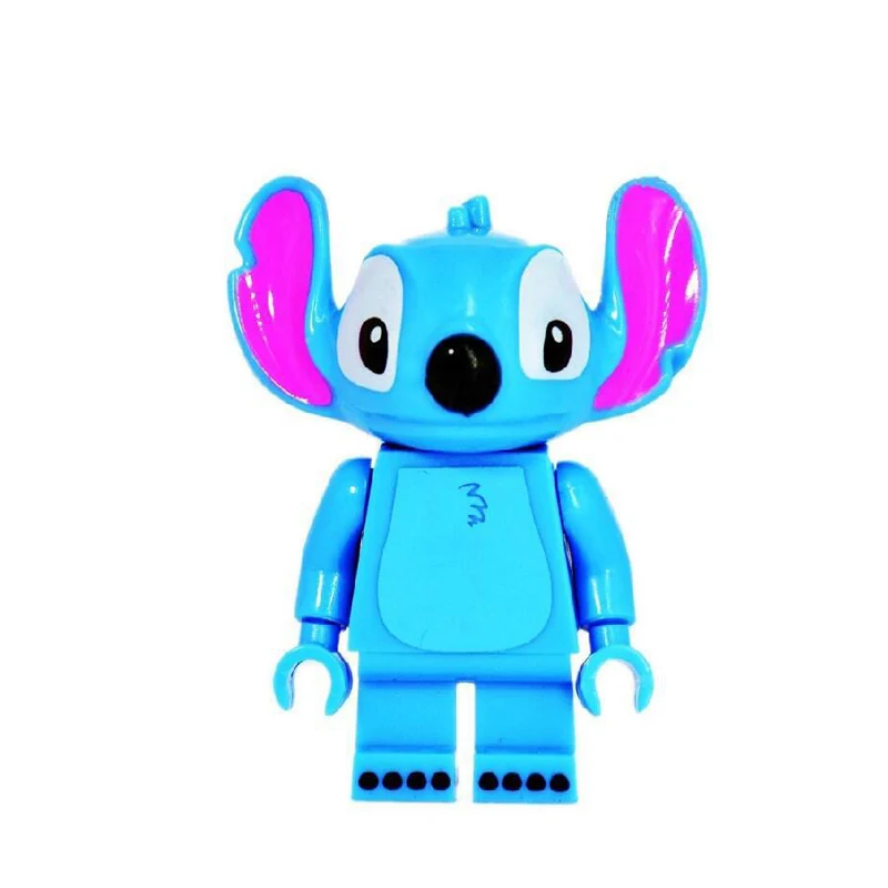 

Stitch Single Sale Cartoon Cute Animal Stitch Mickey Mouse Big foot Carrot Man Building Blocks Bricks Toys For Children