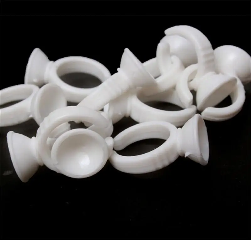 

100Pcs Disposable Glue Holder Ring Pallet for Eyelash Extension Tattoo Pigment Wholesale