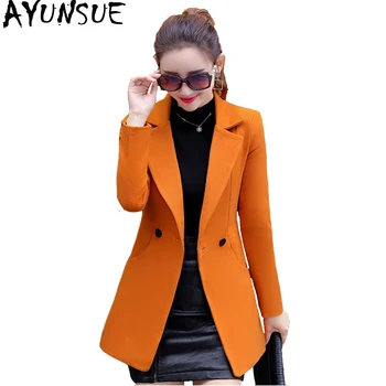 

AYUNSUE Woolen Coat Female Korean Autumn Red Coat Women Coats And Jackets Women 2020 Overcoat Woman Jacket Casaco Feminino KJ300