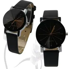 Men Women Fashion Alloy Faux Leather Watches Quartz Sports Dress Wrist Watch couple watch best deal quartz watch women fashion tower pattern diamond dial watches men faux leather watch women s dress clock montre relo
