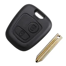 2 Botões da Chave Do Carro Caso Fob Com Lâmina Sem Cortes Apto Para Citroen Saxo Xsara Picasso Berlingo Remoto Shell Tampa Chave Do Carro Reaparelhar