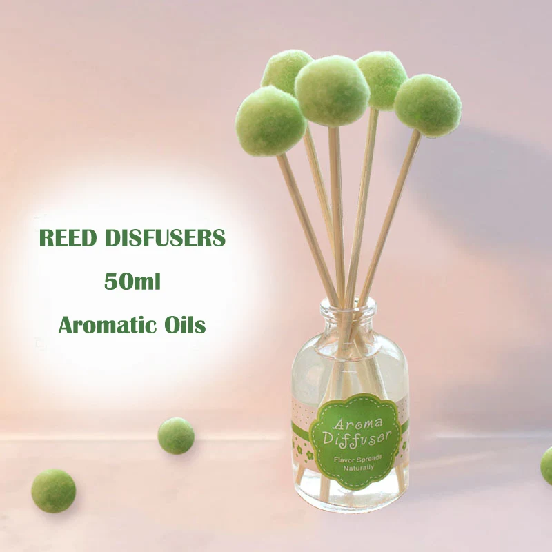 

60ML Reed Diffusers Glass Bottle with Rattan Sage Stick 50ML Perfume Set Aromatherapy Fragrance Scent Flavoring for Home J006-02