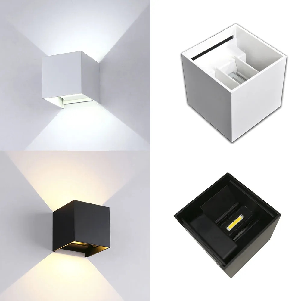 Conduziu a Lâmpada de Parede Montada ao ar Conduziu a Luz da Parede Lâmpada para Jardim Brilhante Redondo Moderno Ajustável Superfície Livre Impermeável Arandela Ip65 12 impermeável arandela lâmpada para jardim