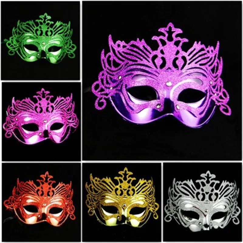 His Her Venetian Glitter Ball Masquerade Mask Engagement Halloween Party Mask