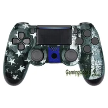 Тонкая Голубая линия Флаг США гидро окунутая передняя оболочка корпуса Лицевая панель для PS4 Slim Pro контроллер-SP4FT29