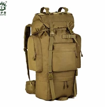 Открытый 65L большой емкости Тактический Рипстоп нейлон рюкзак Водонепроницаемый Кемпинг Сумка большой багаж ремень склад обуви Z196