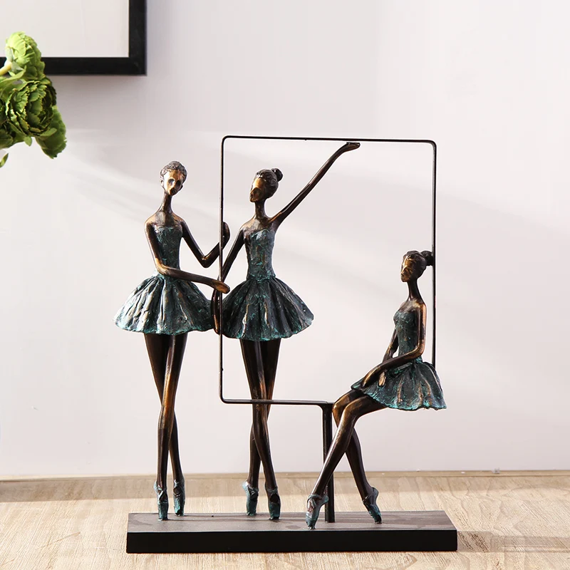 

Vintage Style Europe Ballet Girl Figure Home Wedding Decoration Resin Accessoreis Figurines & Miniatures Table Decor Craft Gift