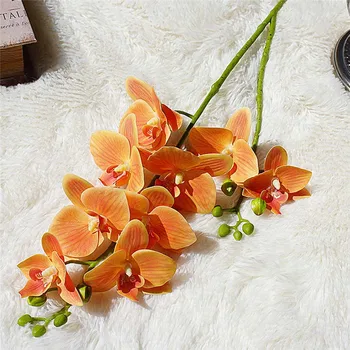 

2 Forks 3D Butterfly Orchid Artificial Flower Simulation Silk Real Touch Flower Home Decor Wedding Decoration Accessories