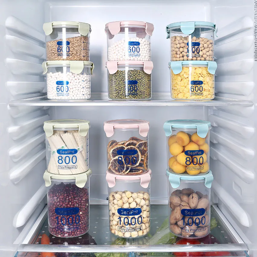 Пластиковый ящик для хранения пищевых продуктов, контейнер-холодильник для хранения, кухонные контейнеры для хранения сахарных орехов