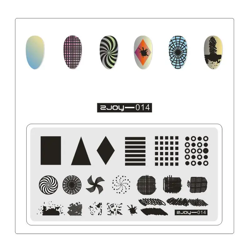 

1PC Rectangle Stamp Template Animals Plants And Ice Cream Design Stamping Plate Manicure Nail Art Stamp Tool