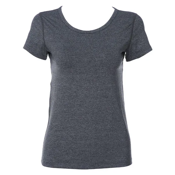 Andzhelika, женские спортивные футболки для бега, для йоги, сетчатый топ для фитнеса, дышащая одежда для фитнеса, женская спортивная футболка для бега - Цвет: gray