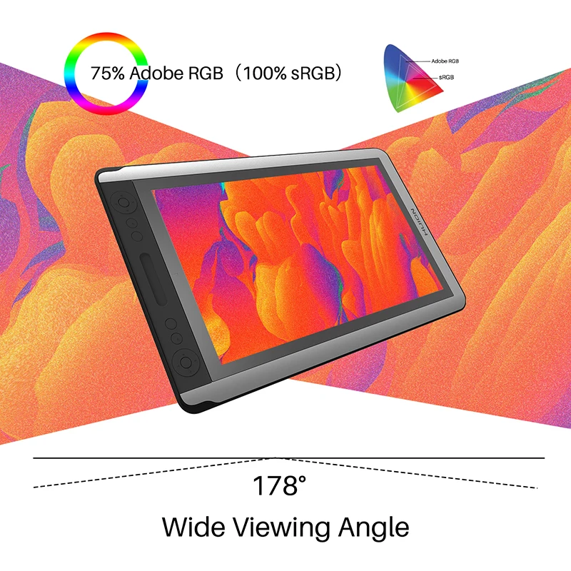 Huion Kamvas 16 цифровой графический планшет графический монитор для рисования ручка дисплей с функцией наклона без батареи для Win Mac