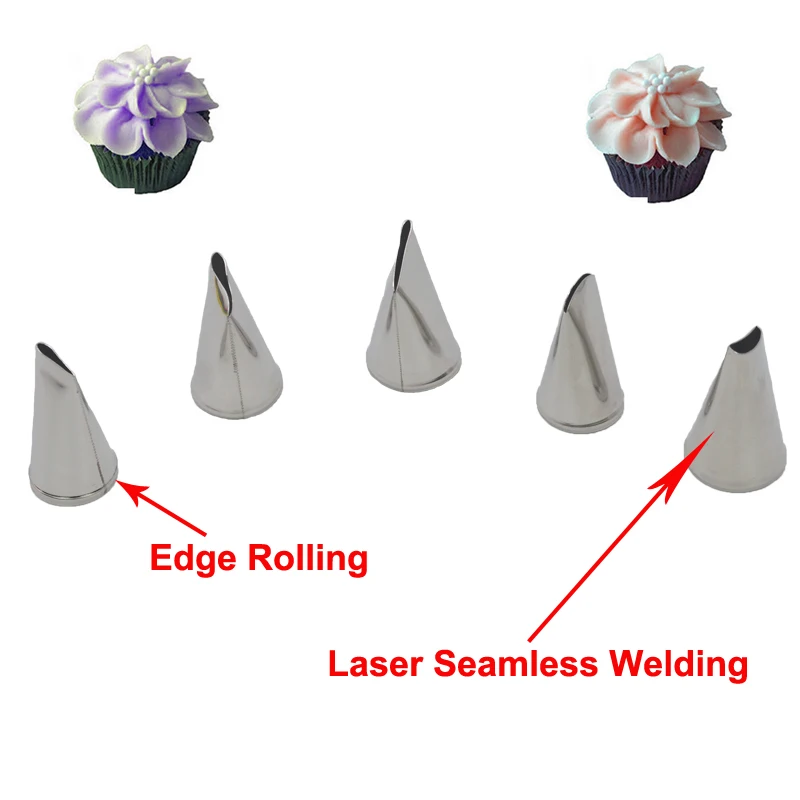 5 шт. розовые лепестки металлические насадки для сливок инструменты для украшения торта стальные насадки для обледенения набор крема для украшения торта инструмент для выпечки кексов