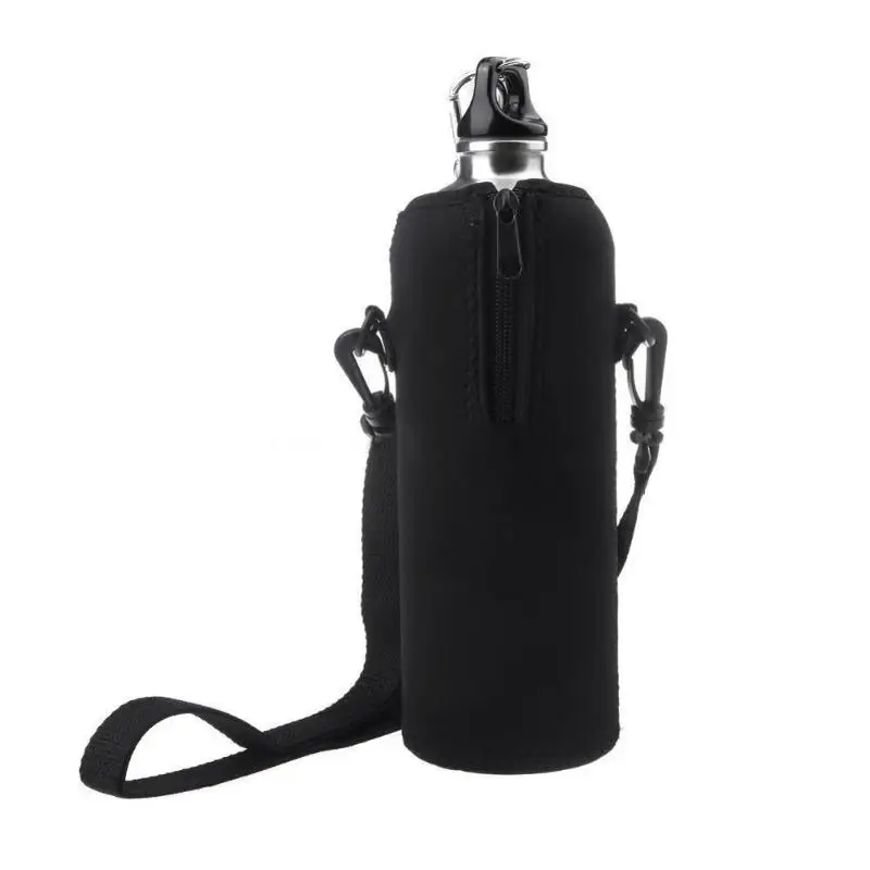 

1000ml Water Bottle Carrier Insulated Cover Bag Pouch Holder Shoulder Strap E5M1