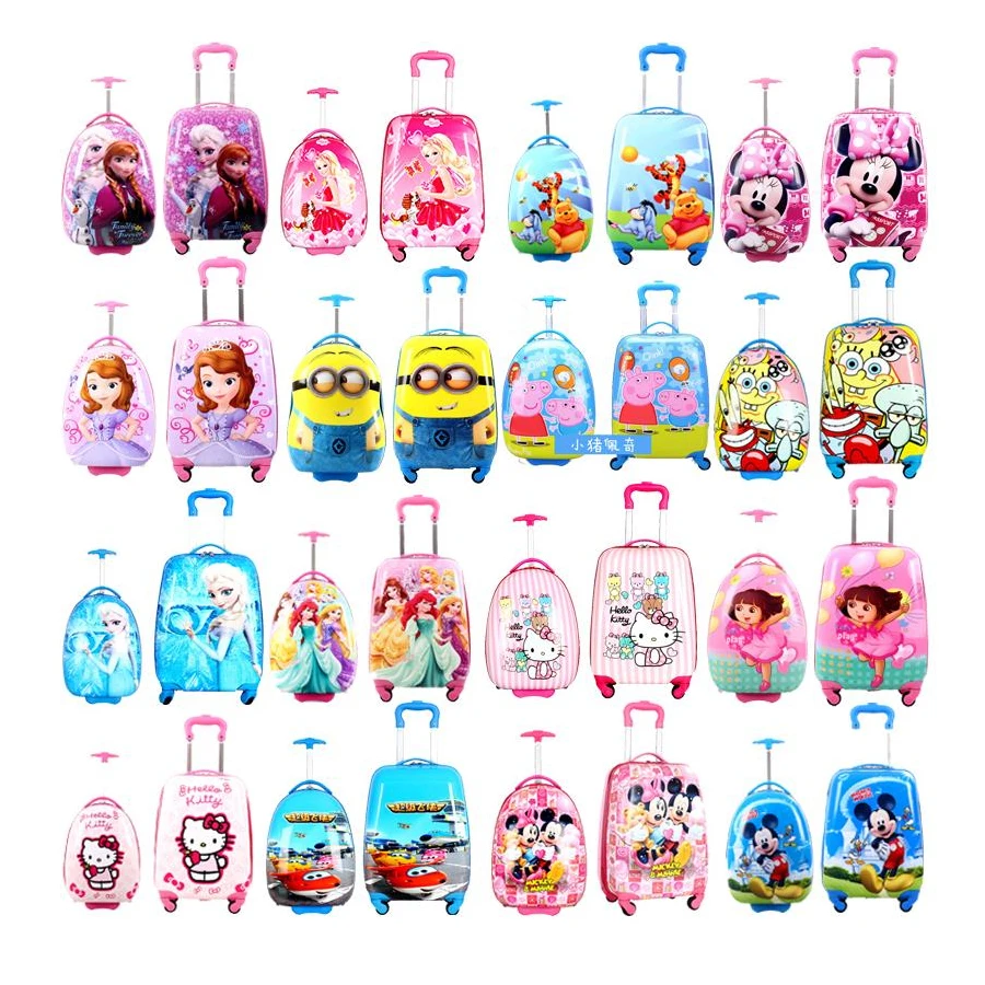 

GraspDream girl anime trolley case kids color diverse suitcase travel rolling suitcase boy cartoon trolley bag children pencil