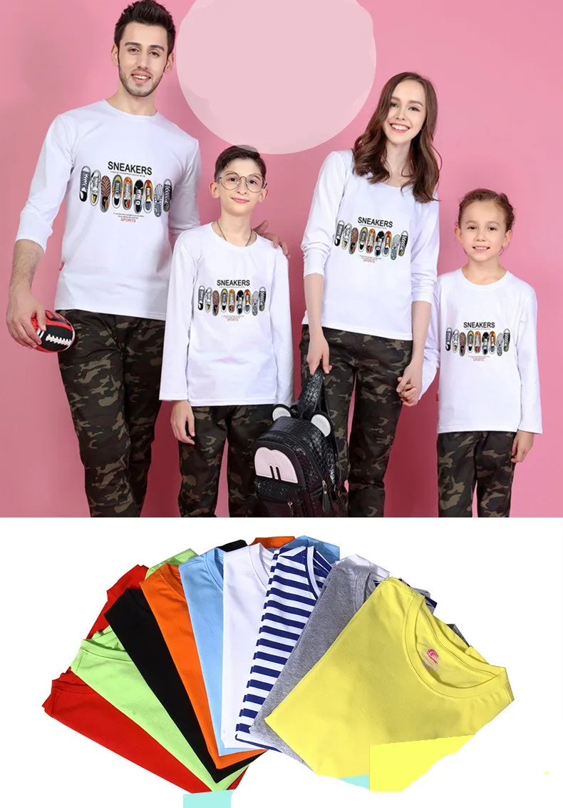 2019 семейная одежда Толстовка Harajuku футболка для женщин мужчин roupas infantis menino одинаковые мать, отец, сын, дочь одежда