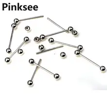 2 шт хирургические стальные хрящи серьги поддельная бровь нос губы в плену шарик язык ниппель кольцо пирсинг для пупка ювелирные изделия для тела