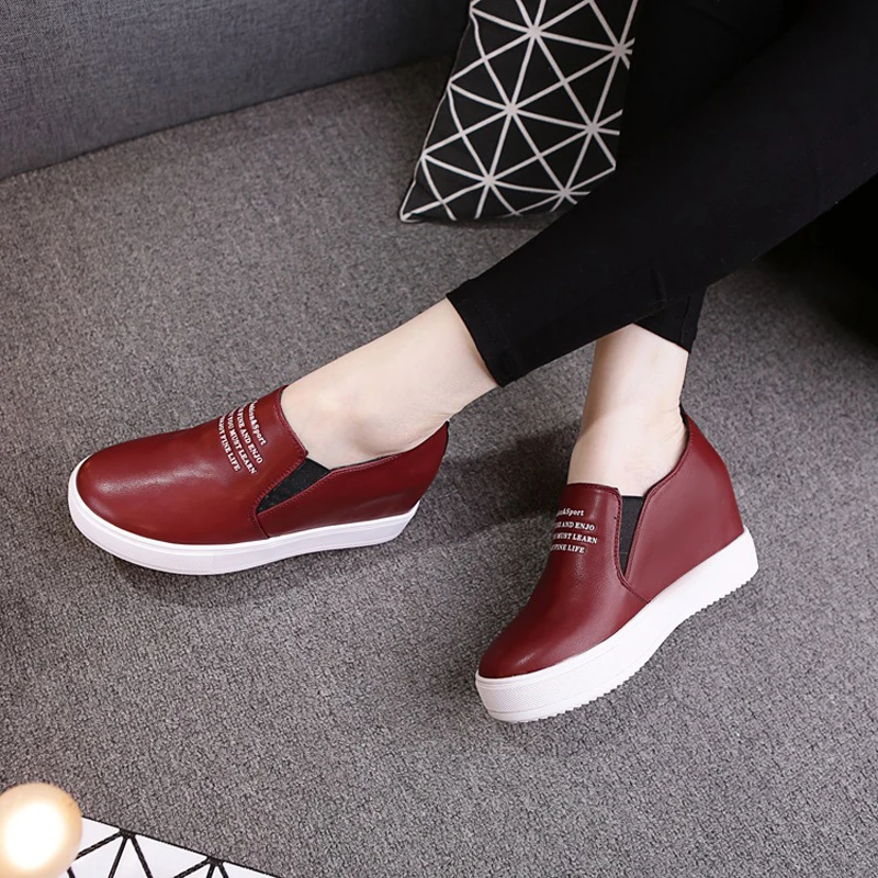 2016 New Spring Fall Fashion Flat font b Women b font Loafers Casual Shoes Platform A