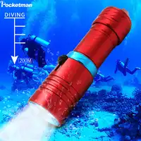 XM-L2 Diving flashlight 15000LM Scuba flashlight LED 200M Underwater Flashlights led Powerful diving lamp 18650 or 26650