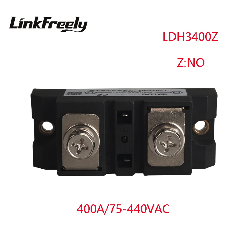 

LDH3400Z High Power 1 Phase Solid State Relay 220V 400A Output 75-480VAC Input 5V 12V 24V 32V DC SSR Voltage Relay Board Switch