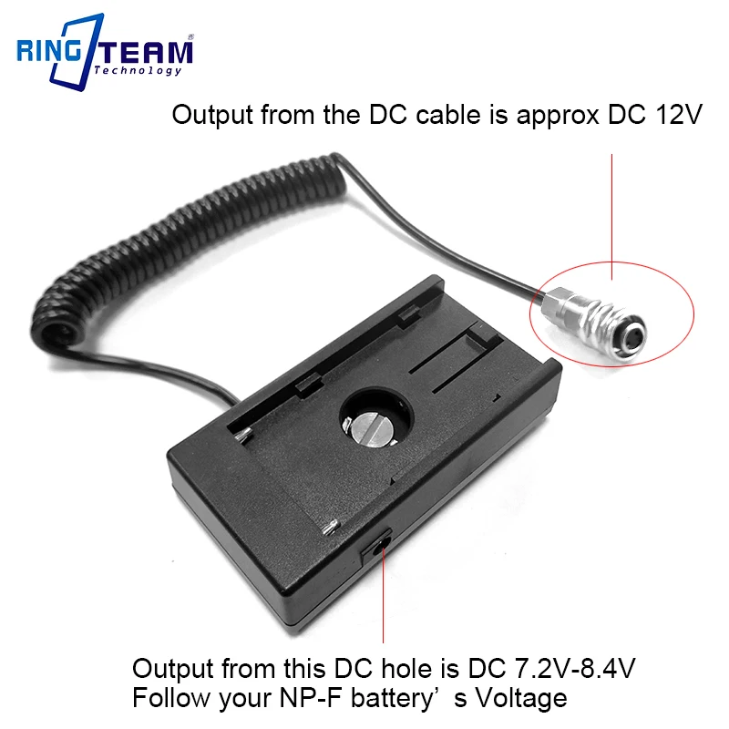 NPF батарея База держатель адаптер пластина встроенный спиральный кабель для BMPCC 4K BMPCC4K Blackmagic Pocket cinema камеры 4K