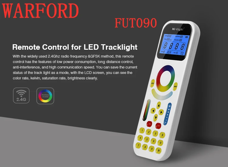 

Remote FUT090 2.4GHz + WiFi iBox1+MiLight LS1,DC12V 24V 15A,4 in 1 Smart LED Controller for Single Color, RGB RGBW CCT Strip