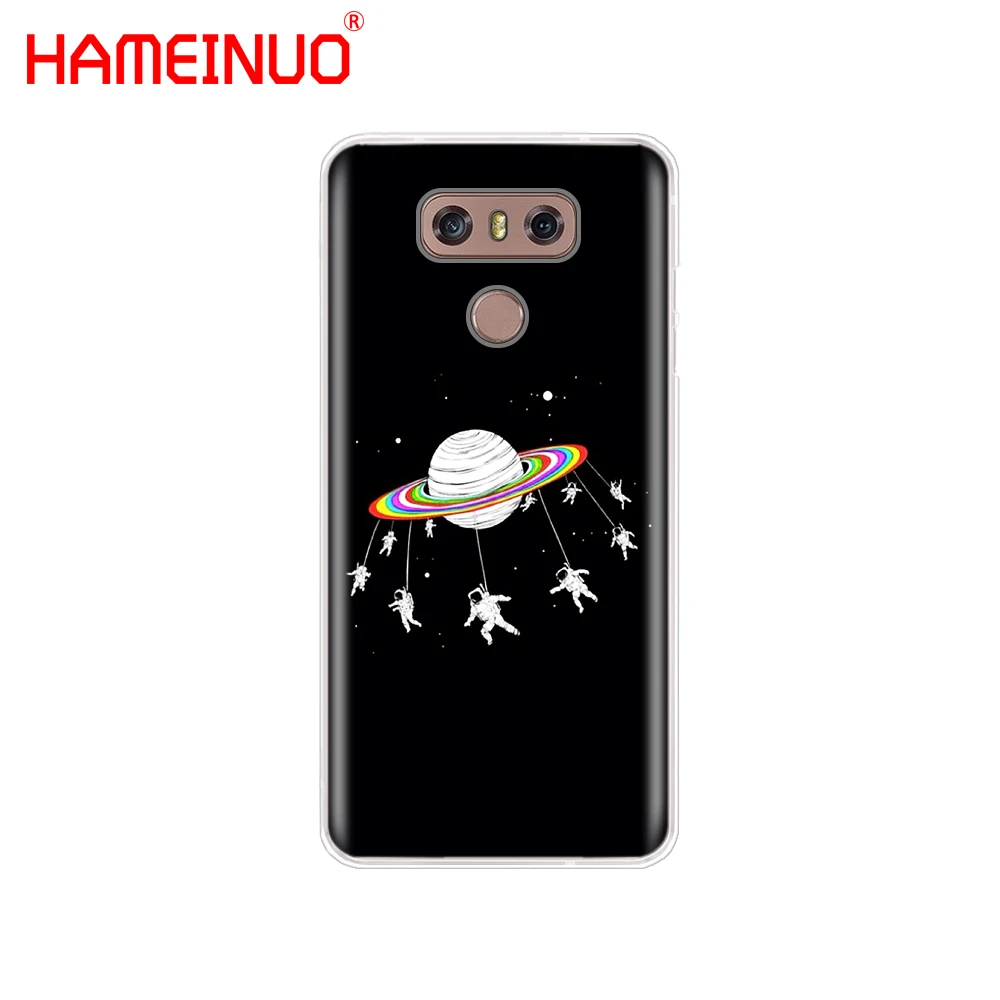 HAMEINUO чехол для телефона с изображением космоса любви Луны астронавта кота LG G7 Q6 G6