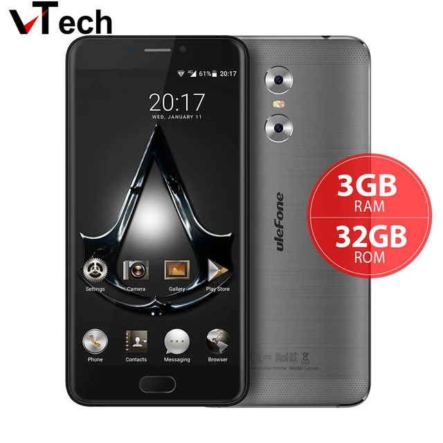 Special Offers 2017 New Ulefone GEMINI Dual Camera Metal Unibody 5.5" FHD 1280X720 3GB RAM+32GB ROM MTK6737T Quad 13MP OTG 4G Smartphone