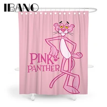 IBANO Pink PANTHER Shower Curtain Waterproof Polyester Fabric Bath Curtain For The Bathroom With 12 pcs Hooks Hot Sale IBANO Pink PANTHER Shower Curtain Waterproof Polyester Fabric Bath Curtain For The Bathroom With 12 pcs Hooks Hot Sale
