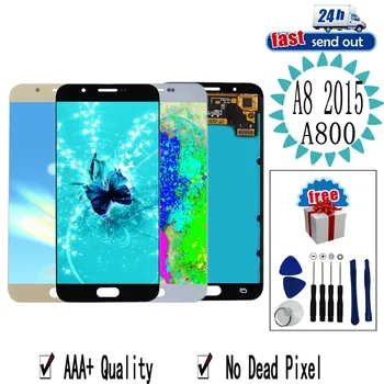 

AMOLED LCD For SAMSUNG GALAXY A8 2015 A800 LCD Display A800F Touch Screen Tested Digitizer Assembly