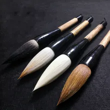 Chinese Calligraphy Brush Pen Wolf Goat Hair Hopper-shaped Brush Woolen Weasel Bear Spring Couplets Painting Writing Bucket Pen hot sale chinese calligraphy brush chinese calligraphy brush pen mixed hairs hopper shaped paint brush art stationary art supply