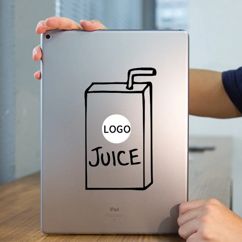 علبة عصير مضحك الفينيل ملصقا المحمول لتفاح iPad صائق الهواء/1/2/3/4/ مصغرة Surface Book اللوحي الجلد دفتر ملصقا