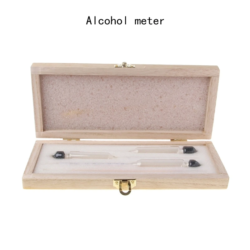 Alcohol Hydrometer Thermometer Set For Wine Beer Mead Home Brew Tester Meter 0 50 Celsius on