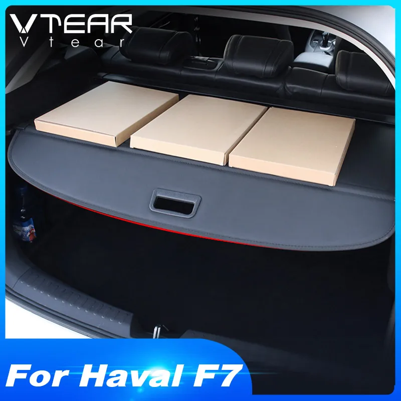 

Vtear for Haval F7 trunk cover partition shelter curtain Rear Rack interior car-styling decoration auto Accessories 2018 2019