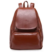High Quality 2017 Casual Genuine Leather Women Backpack Preppy Style School Bag Ladies Women Travel Bag