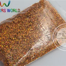 1 мм растворителям Голографический лазерный оранжевый цвет Макияж блеск Косметическая пудра для век Уход за кожей лица Средства ухода за кожей косметический пыль 1 лот = 50 г