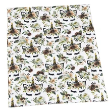 50*145 см Единорог птица полиэстер хлопковая набивная ткань шитье стеганые ткани лоскутное рукоделие материал "сделай сам", 1Yc3176