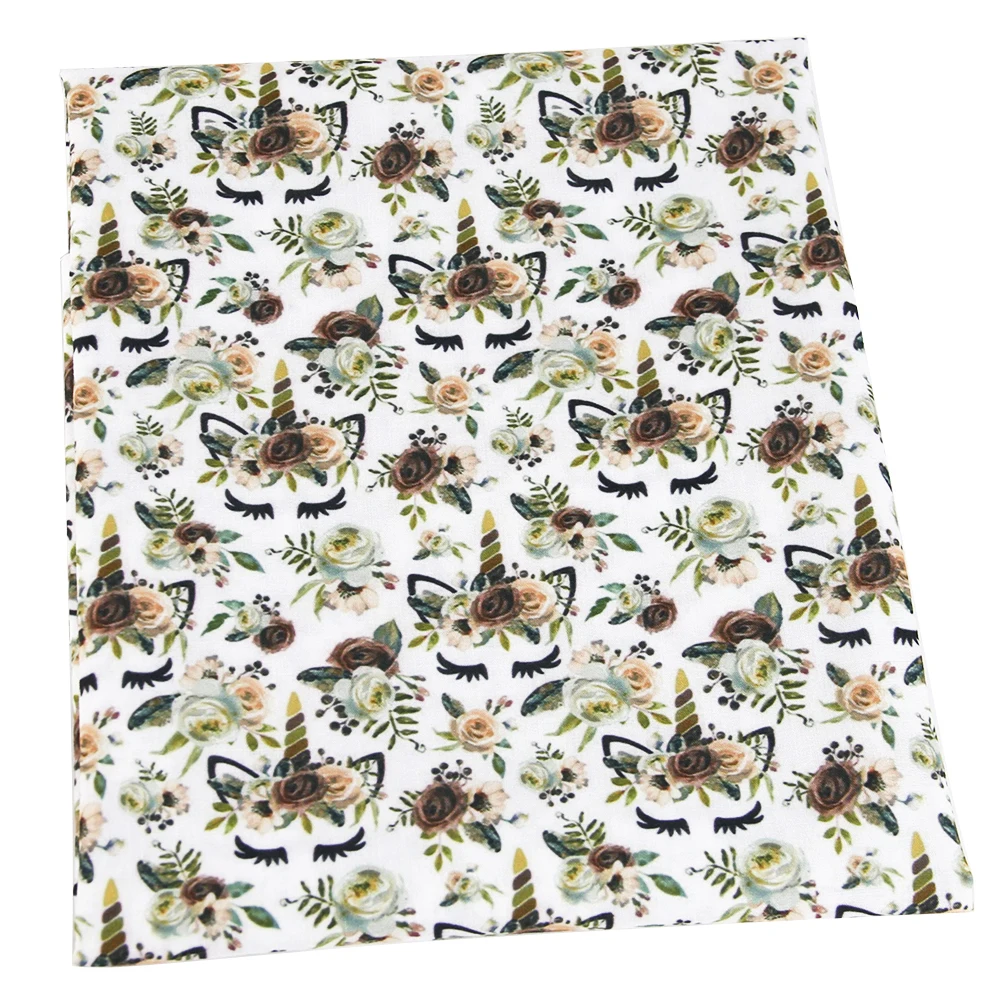 

50*145CM Unicorn Bird Polyester Cotton Printed Cloth Sewing Quilting Fabrics Patchwork Needlework DIY Handmade Material,1Yc3176