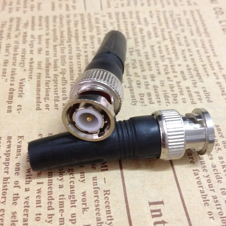 5pcs/lot BNC connector straight plastic head monitoring camera video cable connector Q9 head