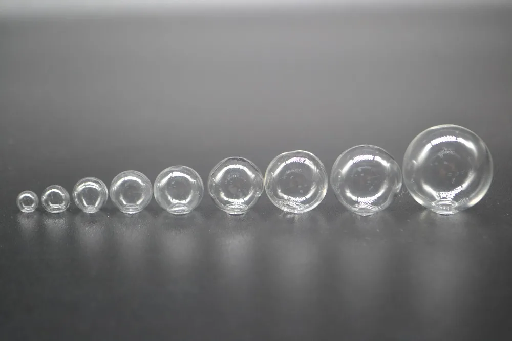 10 шт. круглые мини шарики с отверстием стеклянные сферы для поделок|glass globe bubble|glass