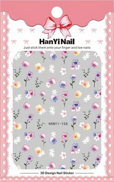 Ультра тонкий Nail Стикеры небольшие свежие цветы Daisy ногтей аппликация на клей прямой Стикеры s Переводные картинки перевода маникюр Советы - Цвет: Style-3