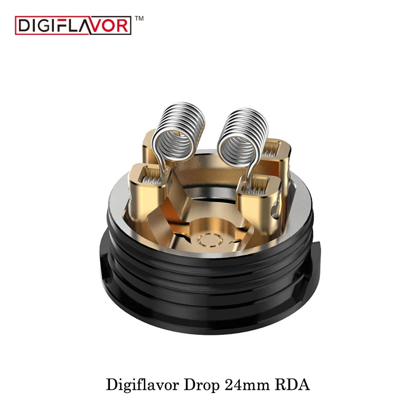 Elektronik Sigara Original Digiflavor Drop RDA Atomizer 24mm 810/510 drip tip option airflow Control rda 24 Vaporizer Vape Tank