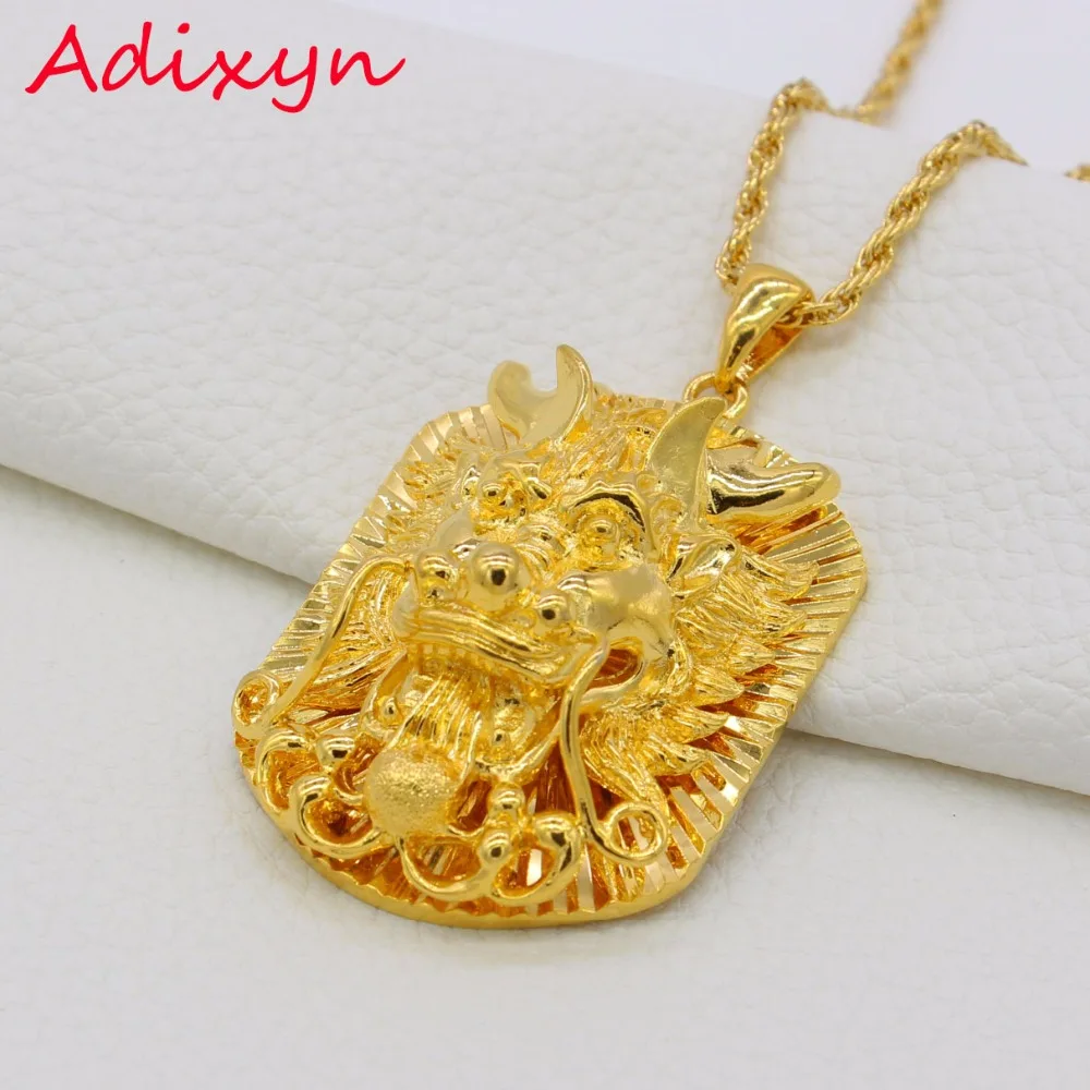 Adixyn Heavy Solid Gold Color Carving 