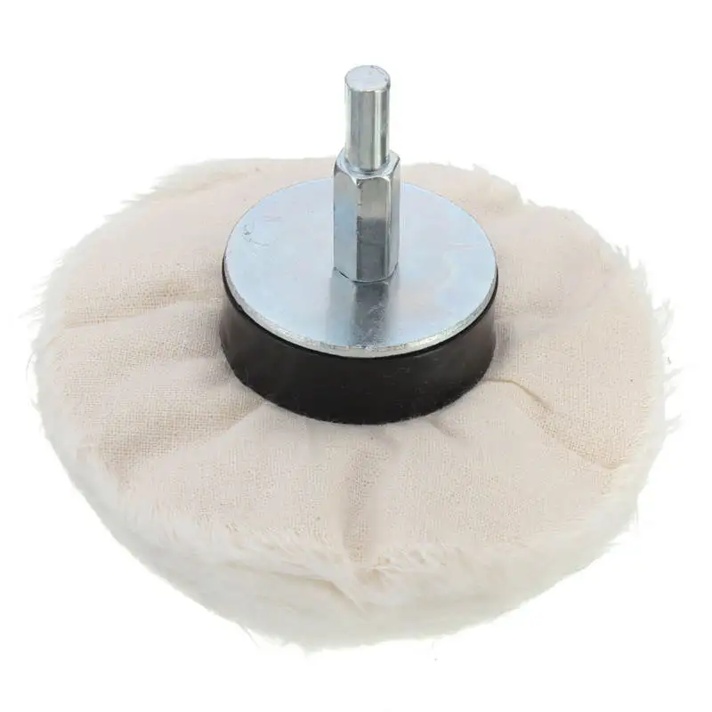 

Top Quality 1Pc 85mm High Quality 100% Cotton Dome Polishing Mop Buffing Wheel Polish Pad Drills Polisher Pads