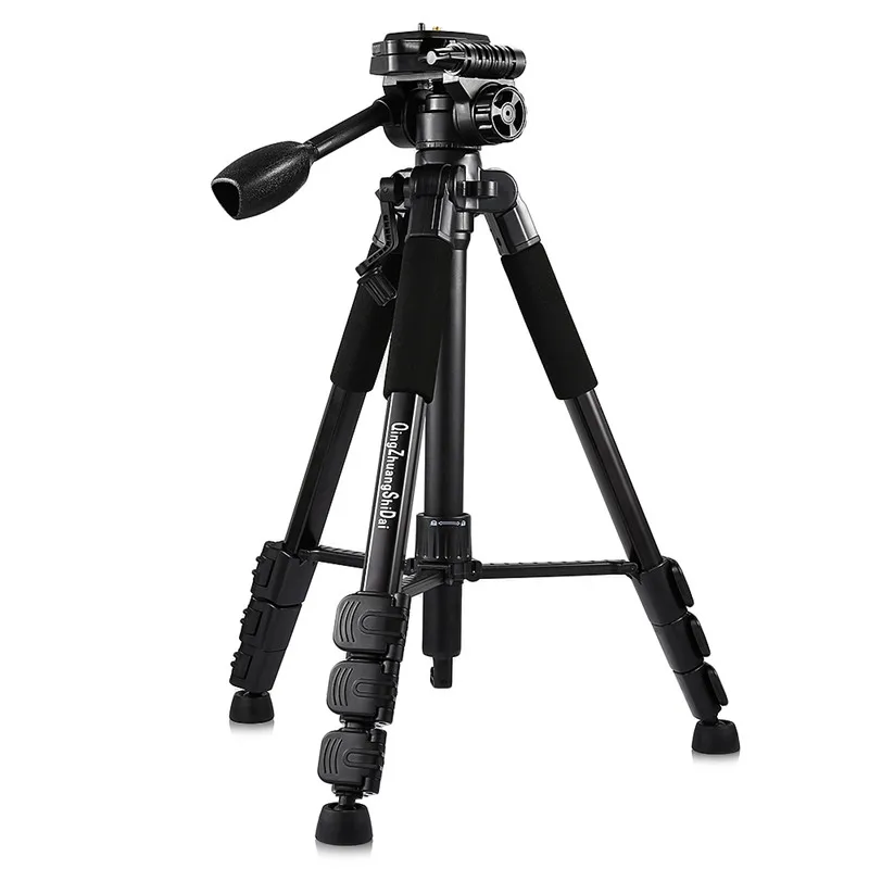 

2017 New Professional Tripod QZSD Q111 Aluminum Alloy 4 Section Camera Tripod For Canon Nikon Sony DSLR Cameras and Camcorders