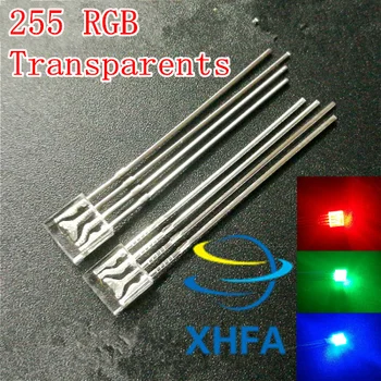 

1000pcs RGB 255 Rectangular LED Diodes Clear LED Brightness Cathode Square 2X55mm Red Green Blue Light Emitting Diodes DIY Diodo
