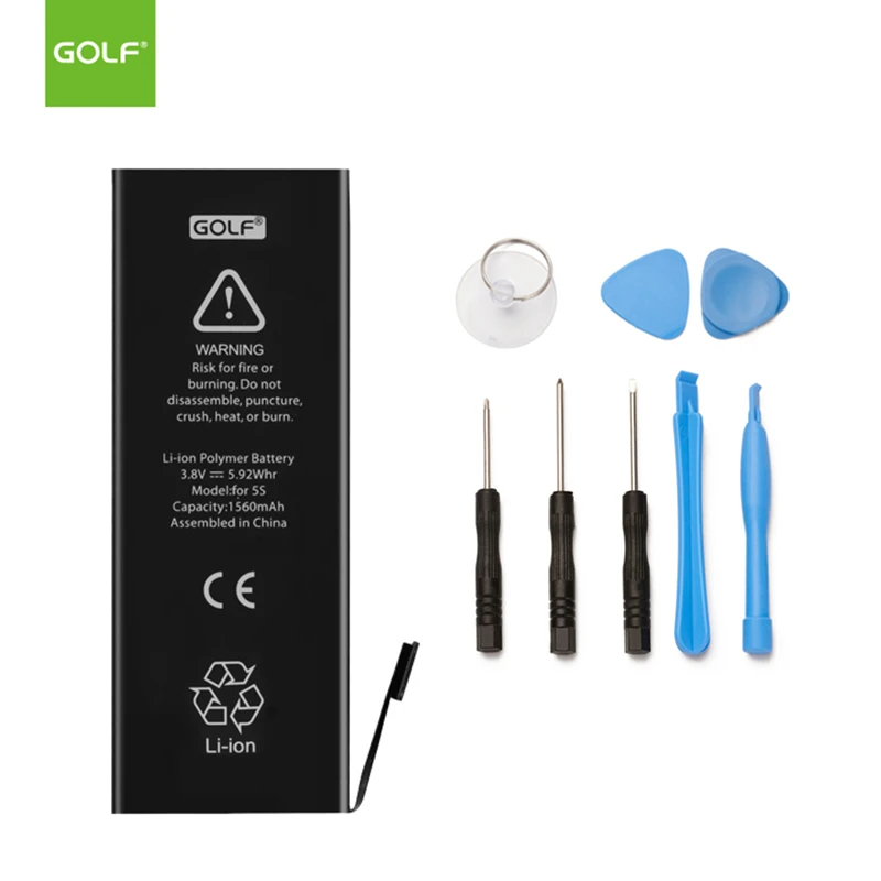 GOLF 1560 мАч новая Оригинальная батарея для iPhone 5S сменные батареи телефона +