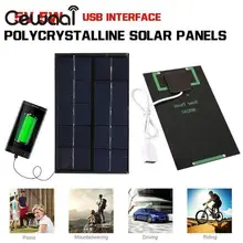 Универсальный Ultra Slim Панели солнечные 5 Вт 5 В USB Порты и разъёмы планшет телефон Зарядное устройство Smart Travel Восхождение Открытый Отдых для планшета телефон